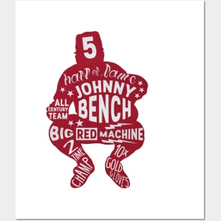 Johnny Bench Cincinnati Letters Posters and Art